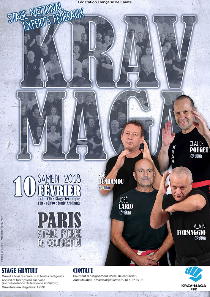 Stage National d’Experts Fédéraux de Krav-Maga à Paris Février 2018